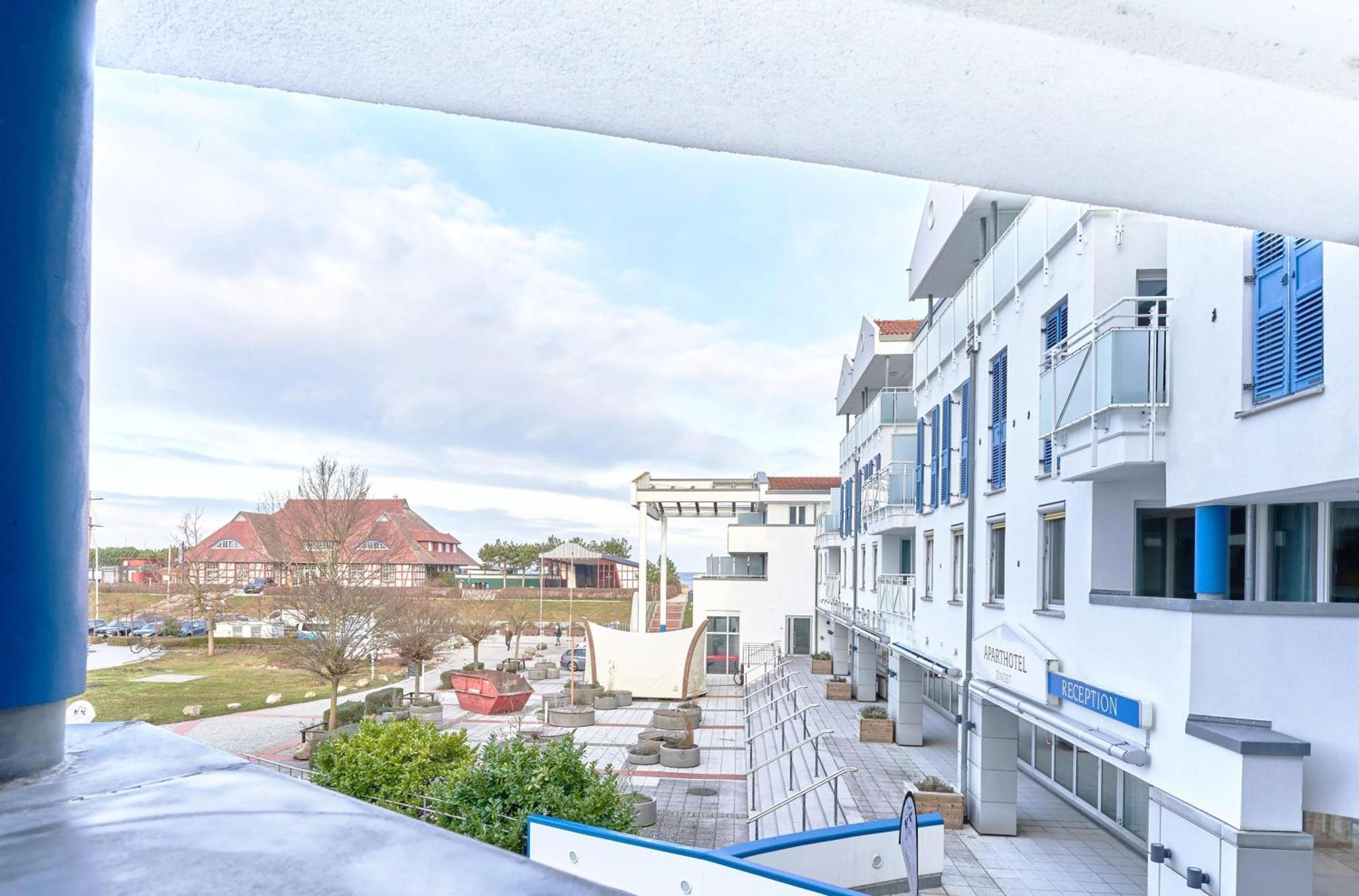 Kranichtanz An Der Seebruecke Zingst Buitenkant foto
